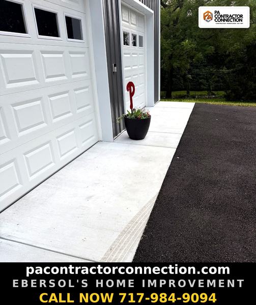 Ebersol's Home Improvement — garage apron white doors