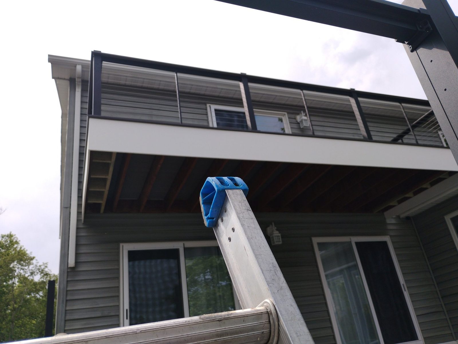 Completed covered second-story deck