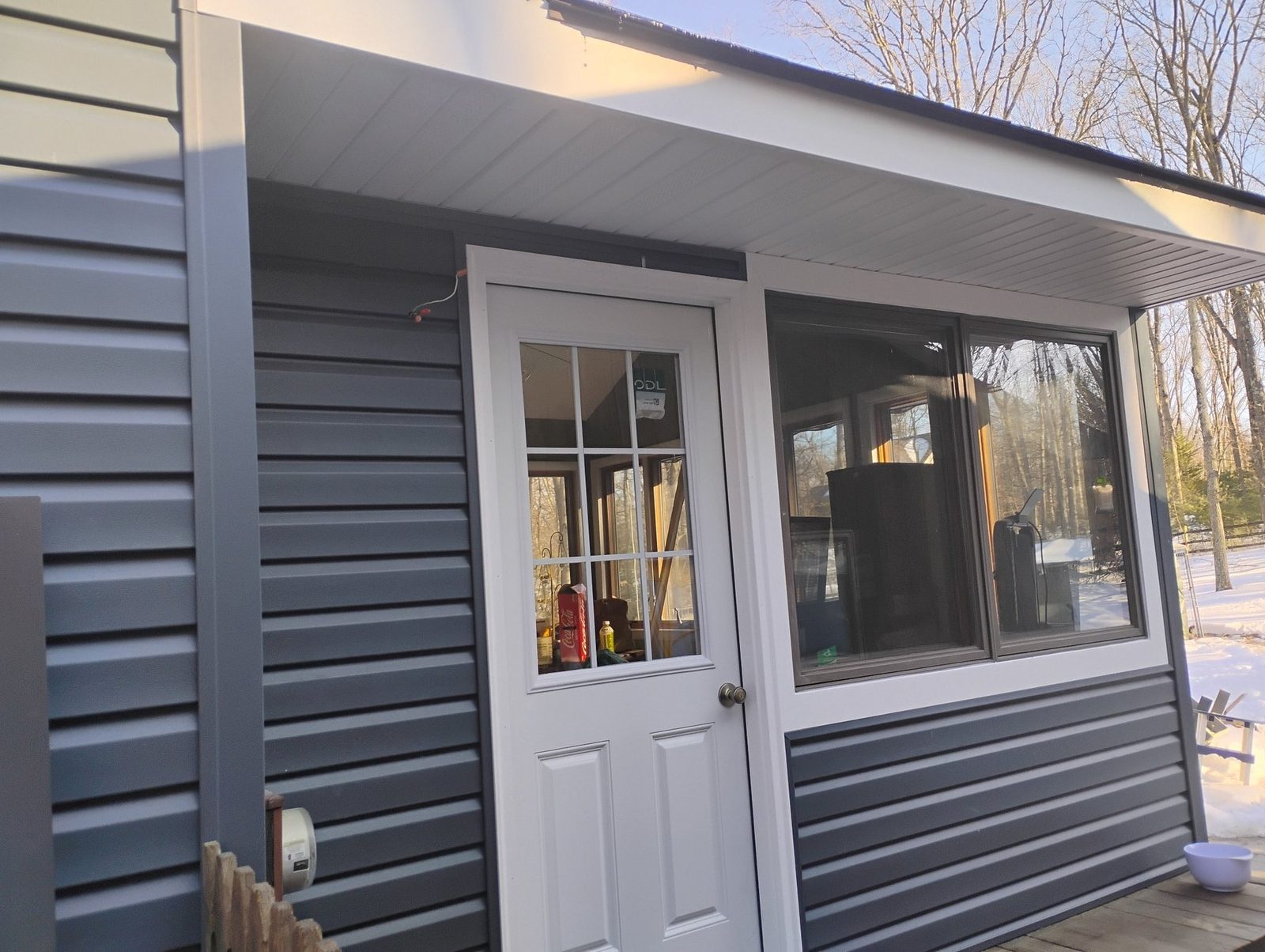 Finished covered home entry