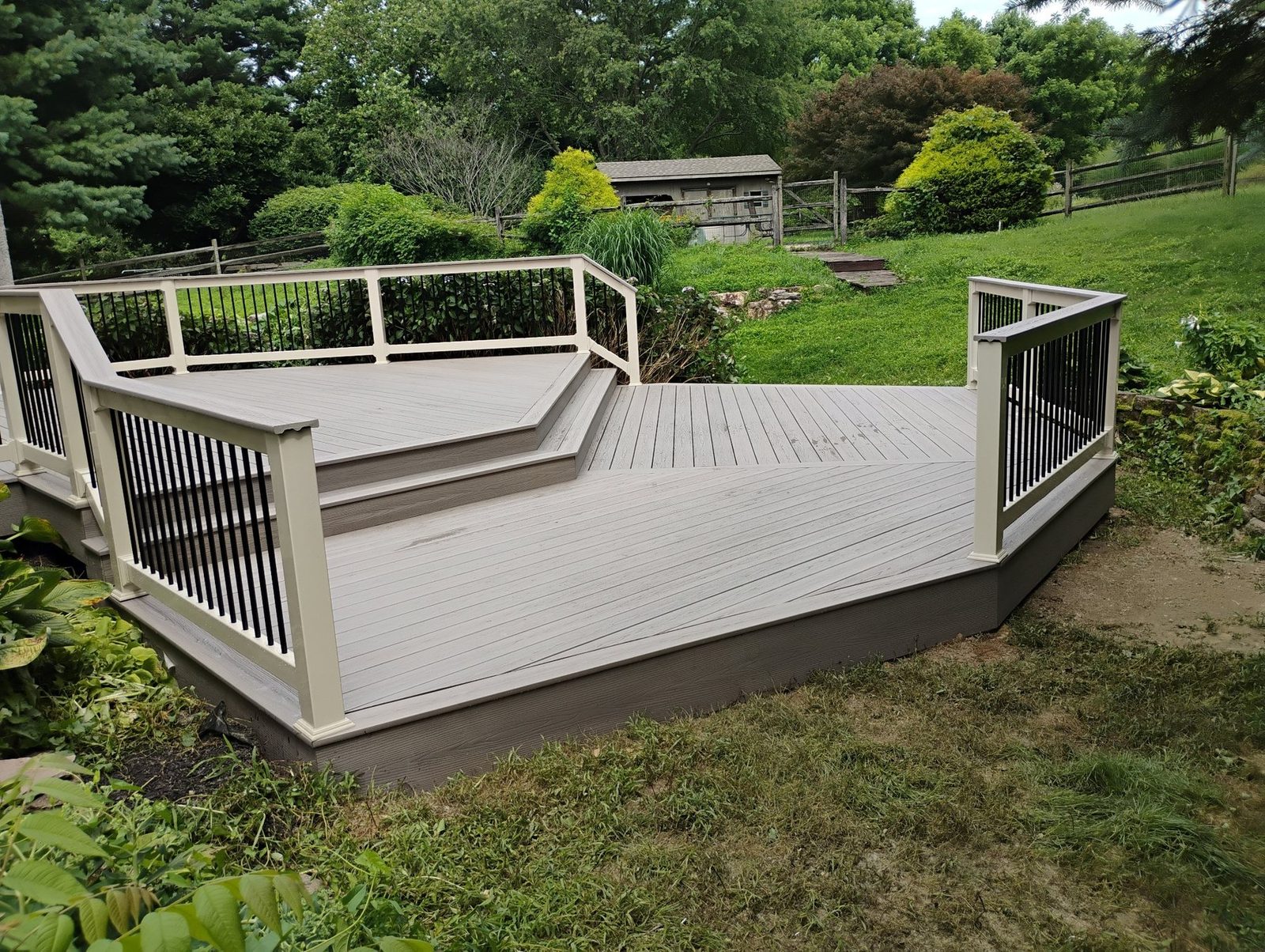 Completed low platform deck